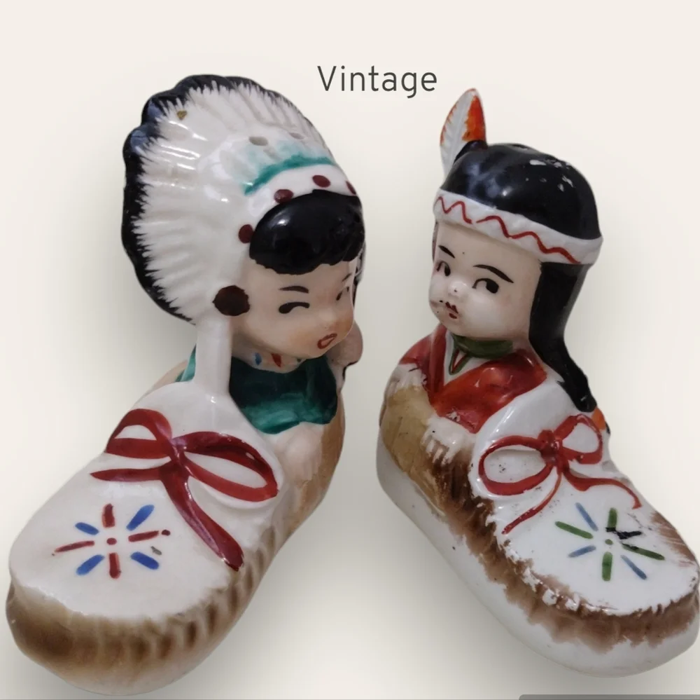Vintage Native American Charm - Salt and Pepper Shaker Set
